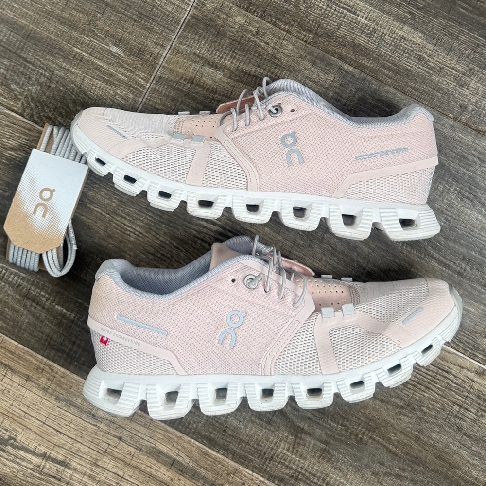 On Running Women's Sneakers in Pink and White
